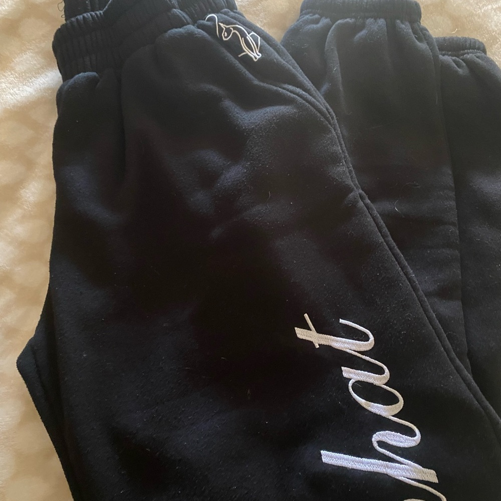 Baby Phat Black Sweatpants with White Embroidery